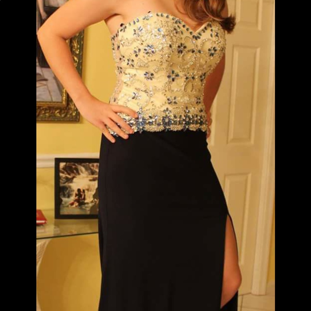 Prom dress with swarovski crystals. Only worn once